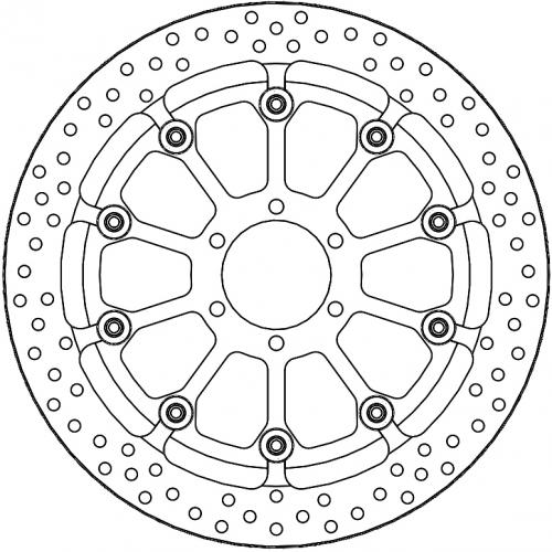 MOTO MASTER 116135, HALO T-FLOATER ALU DISC 300