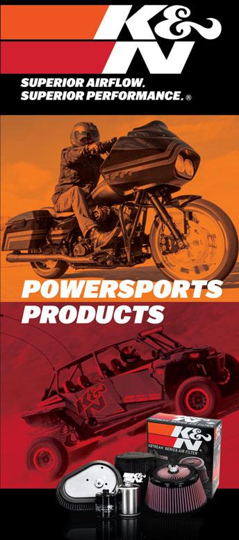 K&N POWERSPORTS MINI BROCHURE, 8-1/2 X 3-5/8