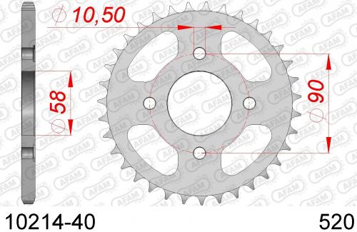 AFAM REAR STEEL 40T, 520 AF21021440