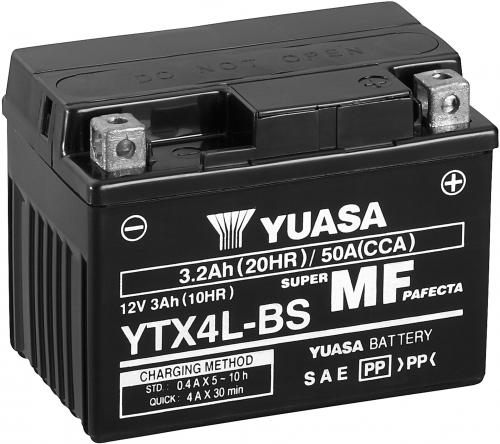 YUASA YTX4L-BS YUASA BATTERY & ACID PACK