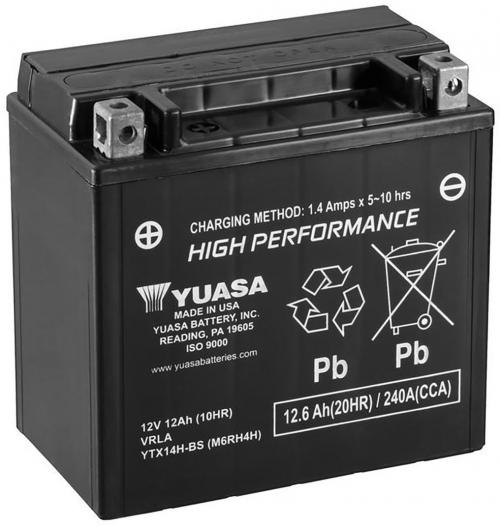 YUASA YTX14H-BS & ACID PACK (CP)