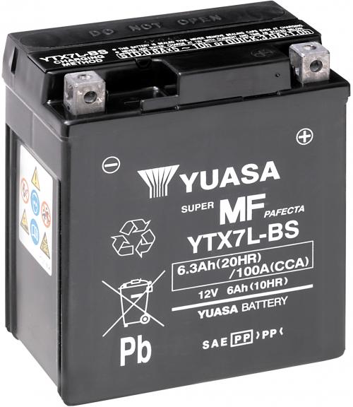 YUASA YTX7L-BS YUASA BATTERY & ACID PACK