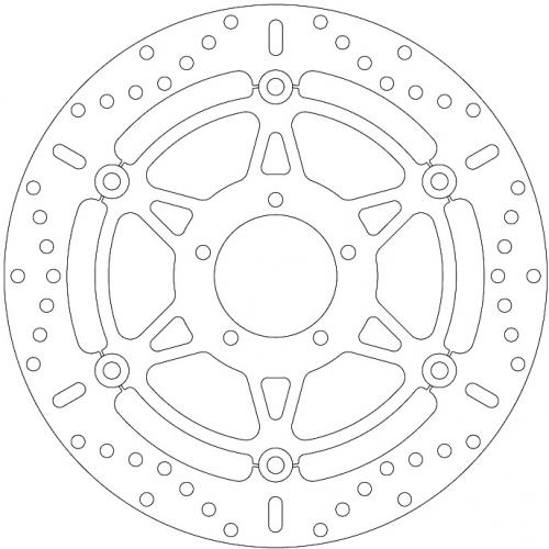 EBC BRAKE DISC MD898X 6 BUTTON FLOAT ROUND DISC