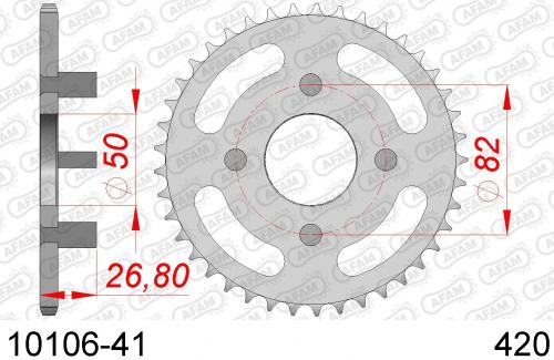 AFAM REAR STEEL 41T, 420 AF21010641