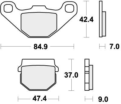 SBS 544CS BRAKE PADS ORGANIC