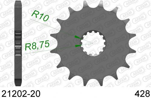 AFAM FRONT 20T, 428 AF12120220