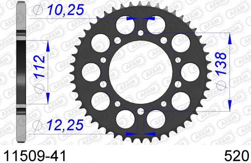 AFAM REAR ALU 41T, 520 AF51150941