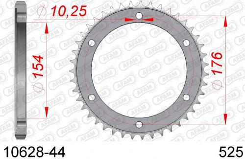 AFAM REAR STEEL 44T, 525 AF21062844
