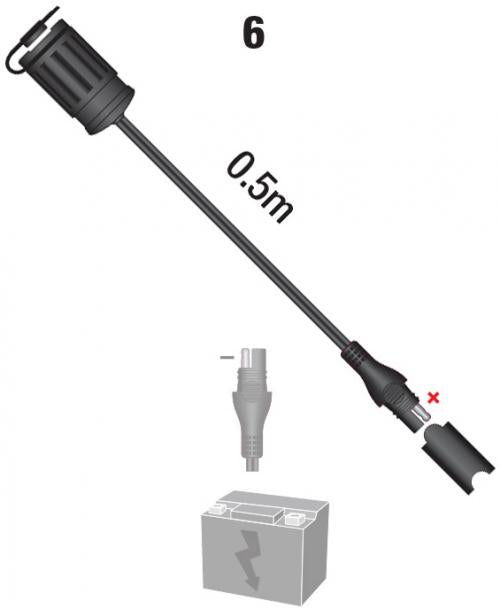 TECMATE O-6 SAE TO WEATHERPROOF CIG LIGHTER SOCKET OPTIMAT