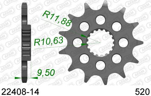 AFAM FRONT 14T, 520 AF12240814