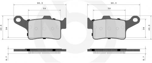 BREMBO 07BB399A BRAKE PADS ORGANIC GENUINE