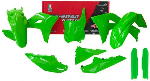 RTECH FULL PLASTIC KIT 6 PCS W/FORK KX GREEN 569801216