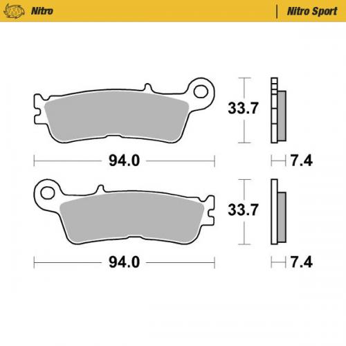 MOTO MASTER 099822, BRAKE PADS SINTER RACING