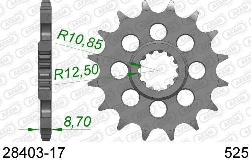 AFAM FRONT 17T, 525 AF12840317