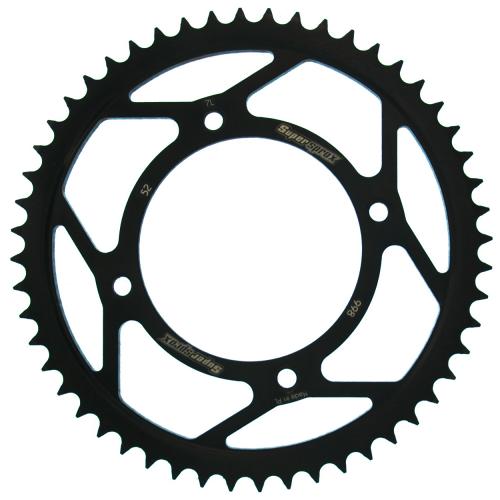 Supersprox steel rear sprocket 52T 428 pitch Black RM 80 E/F 1984–1985 RFE-998:52-BLK