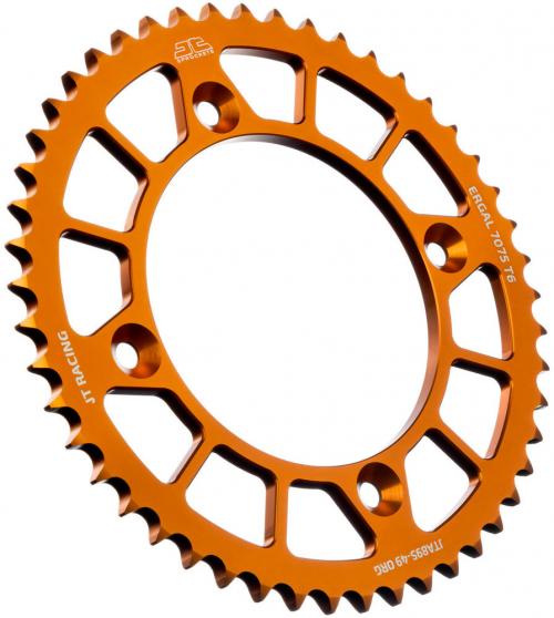 JT SPROCKETS REAR RACELITE ALU 49T ORANGE, 428