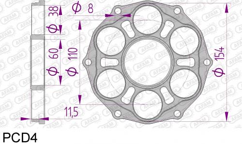 AFAM SPROCKET CARRIER, PCD4
