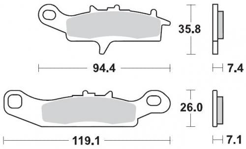 MOTO MASTER 095411, BRAKE PADS SINTER RACING