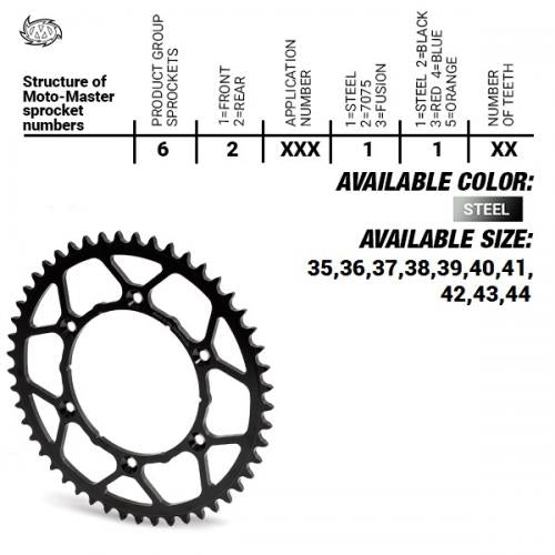MOTO MASTER REAR STEEL ULTRALIGHT 39T, 415 37620281139