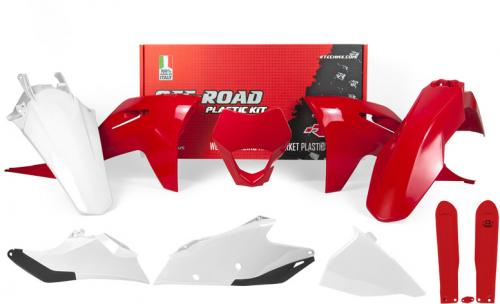 RTECH PLASTIC KIT 7 PCS OE COLOUR GG RED-WHITE
