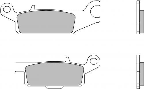 Brembo SX Sintered Brake Pads for Yamaha YFM 250 RAPTOR LEFT / YFM 550 FGPW GRIZZLY LEFT & More – 07YA49SX