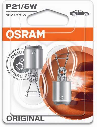 OSRAM 12V 21/5W BAY15D BULBS 2-PK