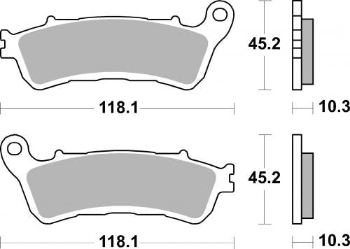 Brembo SP Rear Sintered Brake Pads for Honda GL 1800 GOLD WING – 07HO66SP