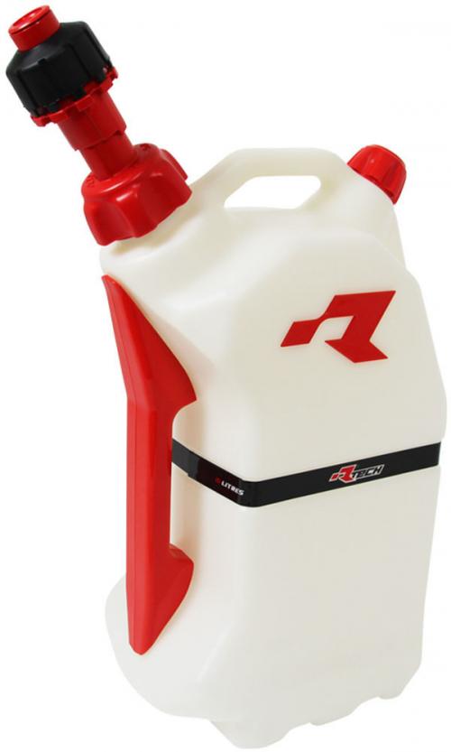 RTECH GAS CAN WITH QUICK FILL SYSTEM CLEAR/RED