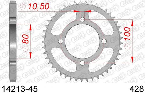 AFAM REAR STEEL 45T, 428 AF21421345