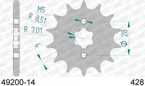 AFAM FRONT 14T, 428 AF14920014