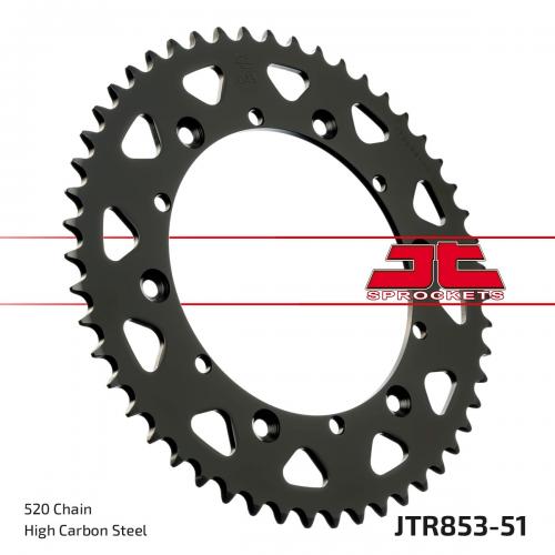 JT SPROCKETS REAR STEEL 51T, 520 JTR085351