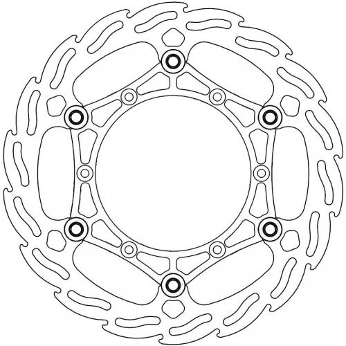 MOTO MASTER 111034, FLAME FLOATING STEEL DISC 260