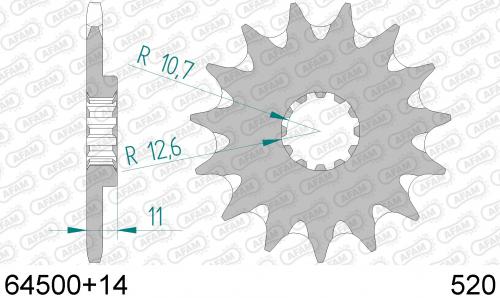 AFAM FRONT 14T, 520 AF16450014S