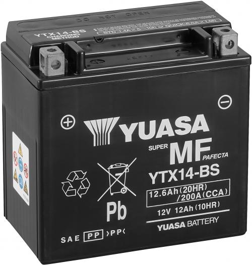 YUASA YTX14-BS YUASA BATTERY & ACID PACK