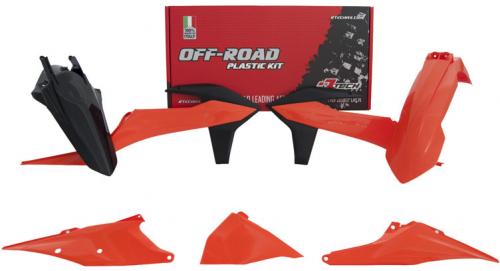 RTECH PLASTICS KIT 5 PCS W/AIRBOX KTM ORANGE/BLACK