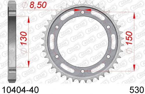AFAM REAR STEEL 40T, 530 AF21040440