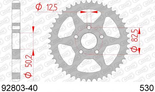 AFAM REAR STEEL 40T, 530 AF29280340