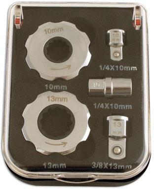LASER TOOLS FINGER RATCHET SET 1/4"D, 3/8"D 5PC
