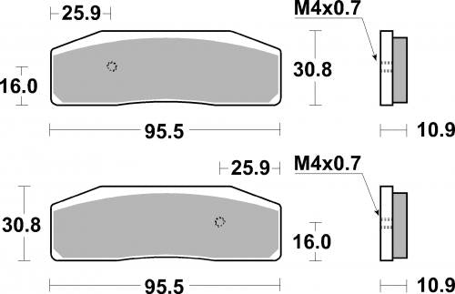 SBS 950DS-1 BRAKE PADS SINTER RACING