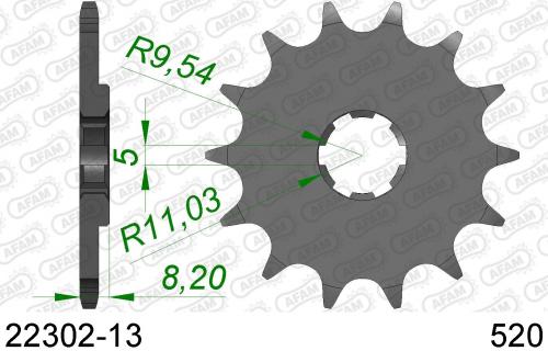 AFAM FRONT 13T, 520 AF12230213