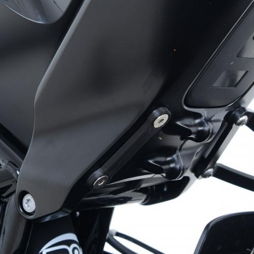 R&G REAR FOOTREST PLATE LEFT SIDE, BLACK 41211300