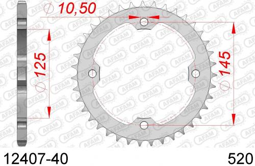 AFAM REAR STEEL 40T, 520 AF21240740