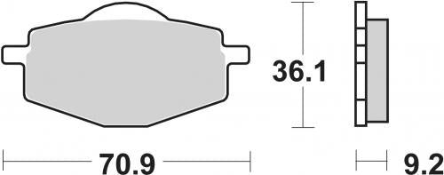 SBS 107CT BRAKE PADS ORGANIC