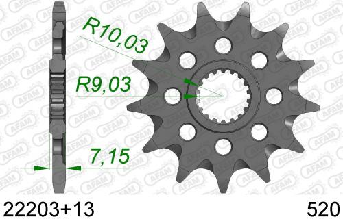 AFAM FRONT 13T, 520 AF12220313S