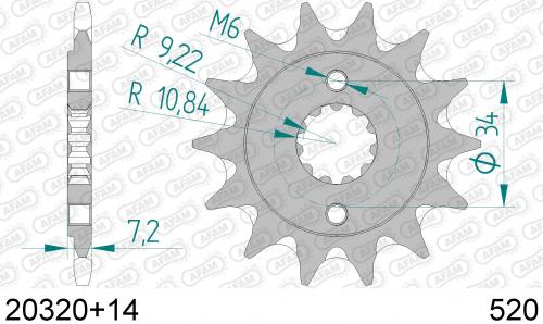 AFAM FRONT 14T, 520 AF12032014S