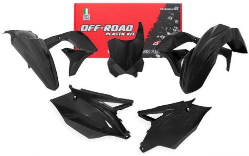 RTECH PLASTICS KIT 5 PCS KAWASAKI BLACK (USA)