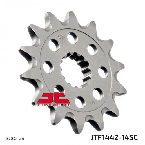 JT SPROCKETS FRONT STEEL SC 14T, 520 JTF144214S