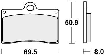 SBS 566H.CT BRAKE PADS ORGANIC