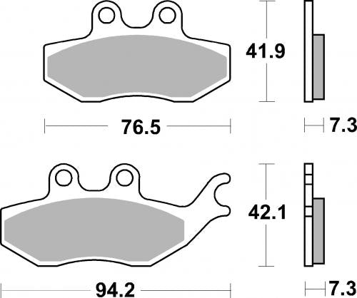 SBS 780HF BRAKE PADS ORGANIC