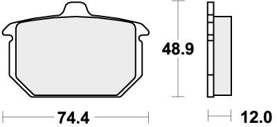 SBS 549H.HF BRAKE PADS ORGANIC